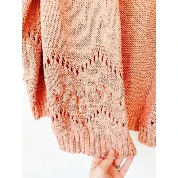 Boutique Brand Coral Chunky Cardigan Size M - Picture 4 of 11
